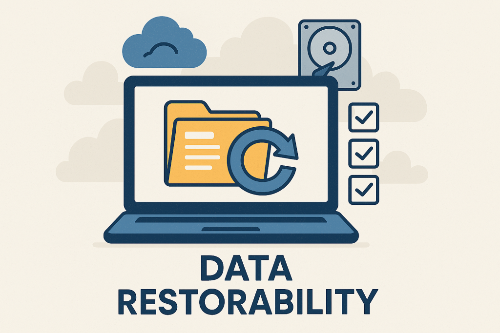 restorability image for data backup and recovery page