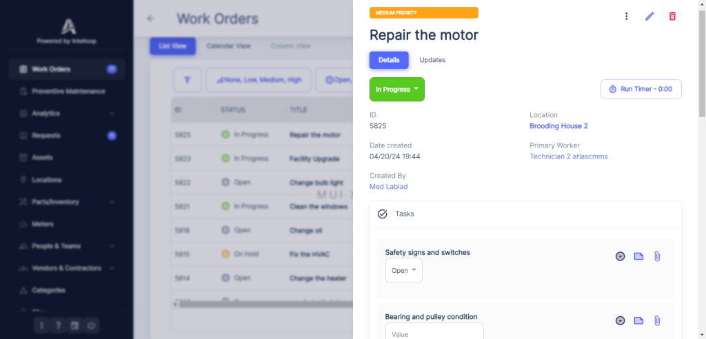 work order management image for atlas cmms page